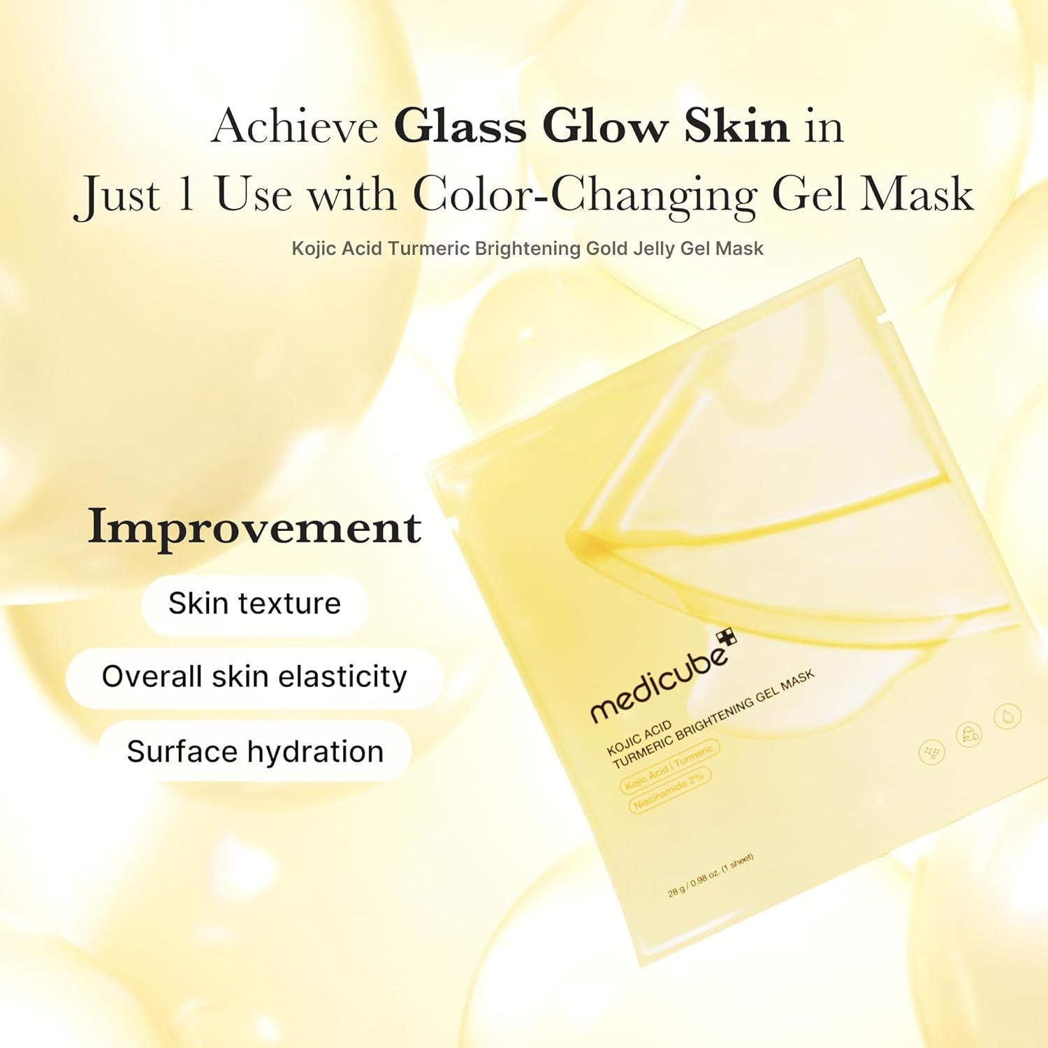 Medicube Jelly Gel Mask with Brightening Kojic Acid Turmeric | Overnight Face Ma