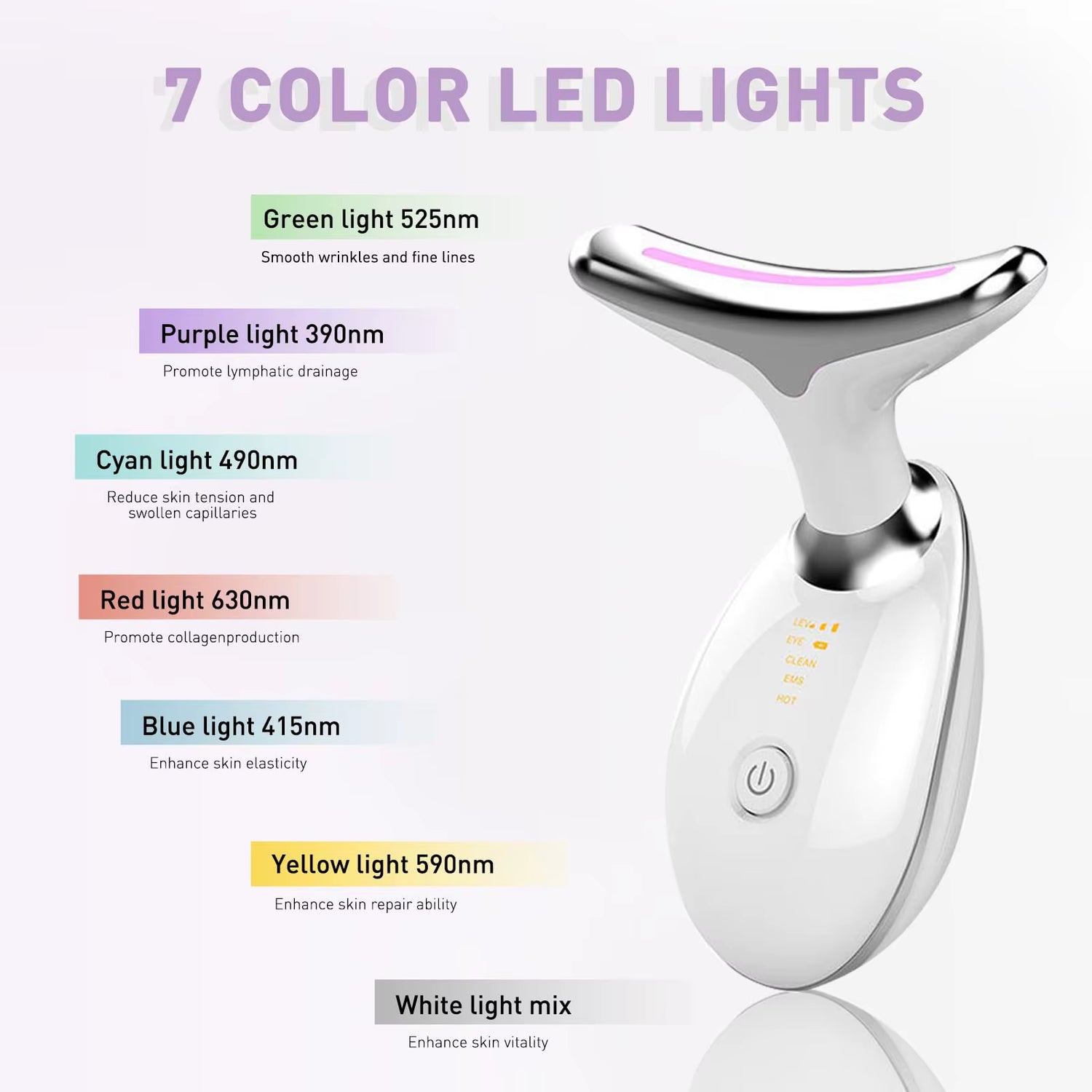 EMS Neck Face Lifter Neck Face Lifting Massager Skin Tighten Device Led Photon Therapy anti Wrinkle Double Chin Remover