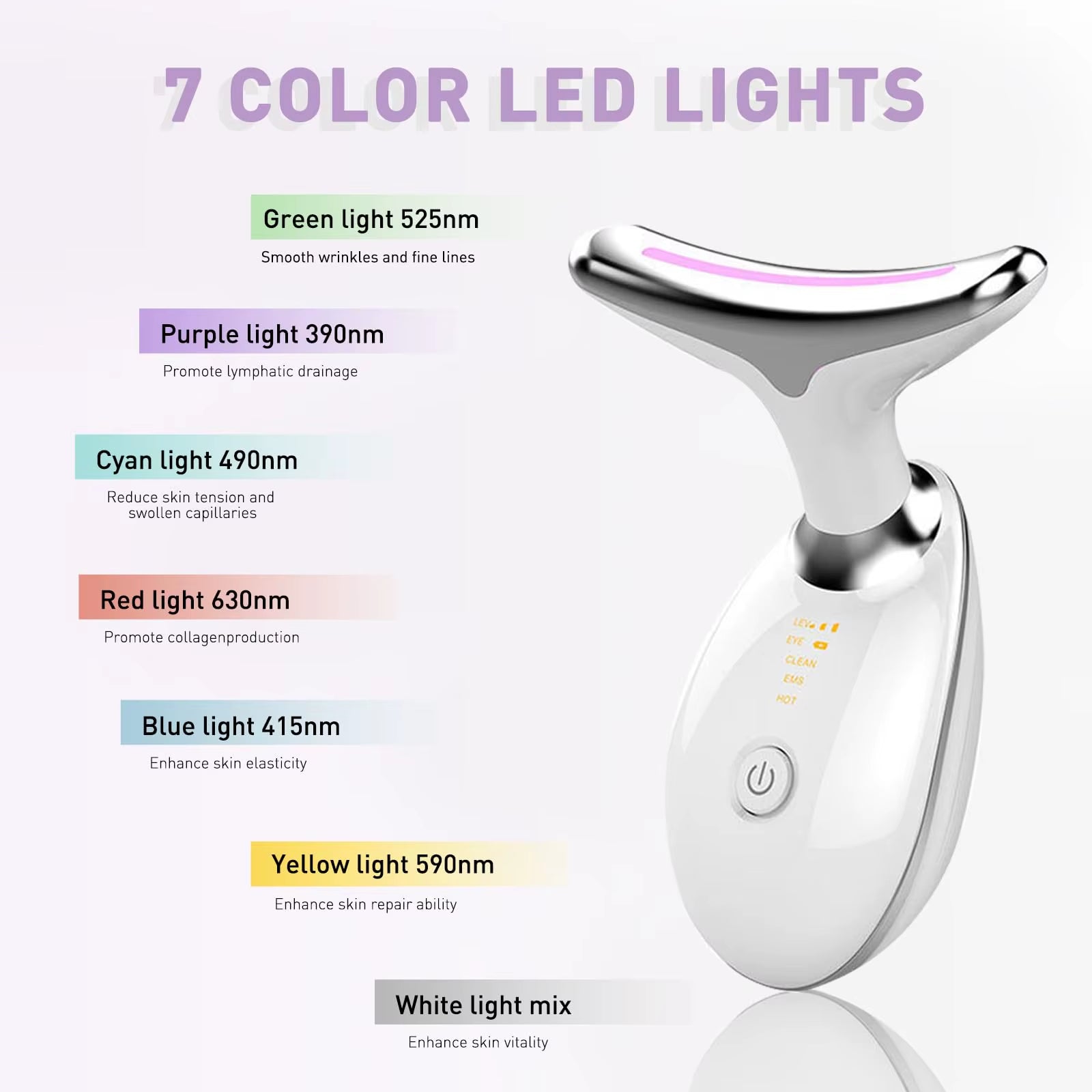 EMS Neck Face Lifter Neck Face Lifting Massager Skin Tighten Device Led Photon Therapy anti Wrinkle Double Chin Remover